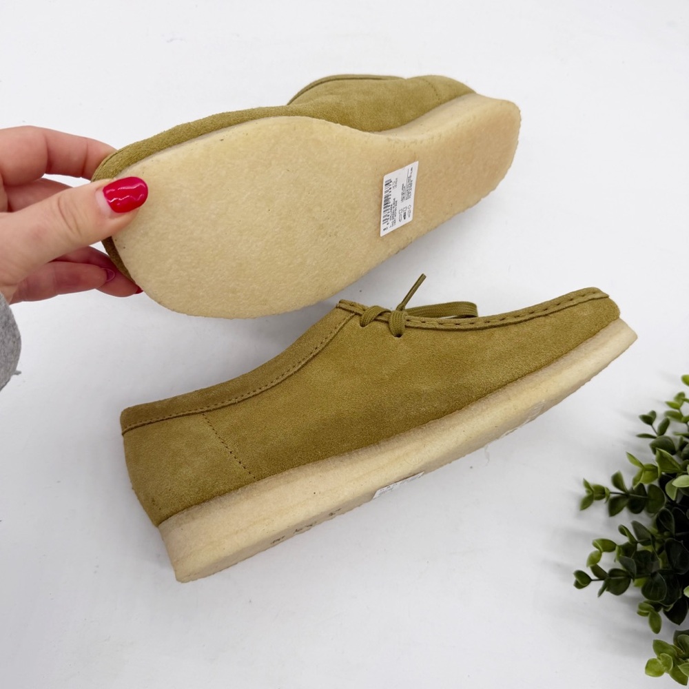 Clarks Originals Green Wallabee Derbys Suede Loafer Size 9.5 Boho Classic NEW - Picture 9 of 12